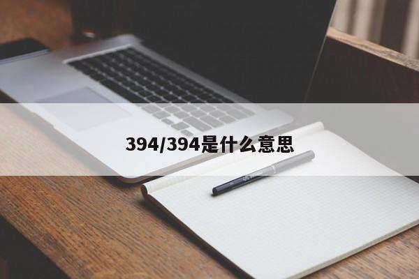 394/394是什么意思